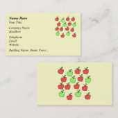 Rote Äpfel und grüne Äpfel, Muster Visitenkarte (Vorne/Hinten)