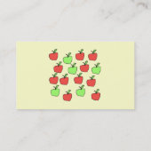 Rote Äpfel und grüne Äpfel, Muster Visitenkarte (Rückseite)