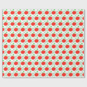 Rote Äpfel und grüne Blätter Geschenkpapier (Flach)