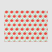 Rote Äpfel und grüne Blätter Seidenpapier (Vorderseite)