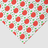 Rote Äpfel und grüne Blätter Seidenpapier (Ausschnitt)