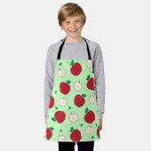 Rote Äpfel und Halbäpfel Schürze (Getragen)