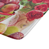 Rote Äpfel und Rose Das Leben ist gut Schneidebrett (Ecke)