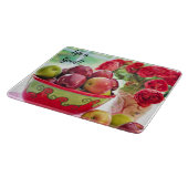 Rote Äpfel und Rose Das Leben ist gut Schneidebrett (Ecke)