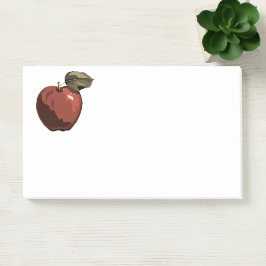Rote Apfeldarstellung Post-it Klebezettel (Büro)