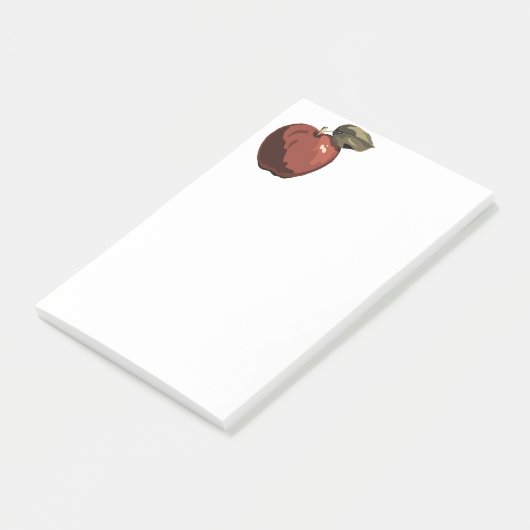 Rote Apfeldarstellung Post-it Klebezettel (angewinkelt)