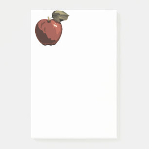 Rote Apfeldarstellung Post-it Klebezettel
