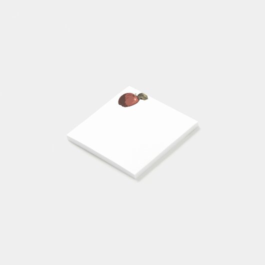 Rote Apfeldarstellung Post-it Klebezettel (angewinkelt)