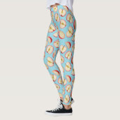 Rote Apfelhälften Muster Leggings (Links)