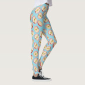 Rote Apfelhälften Muster Leggings (Rechts)