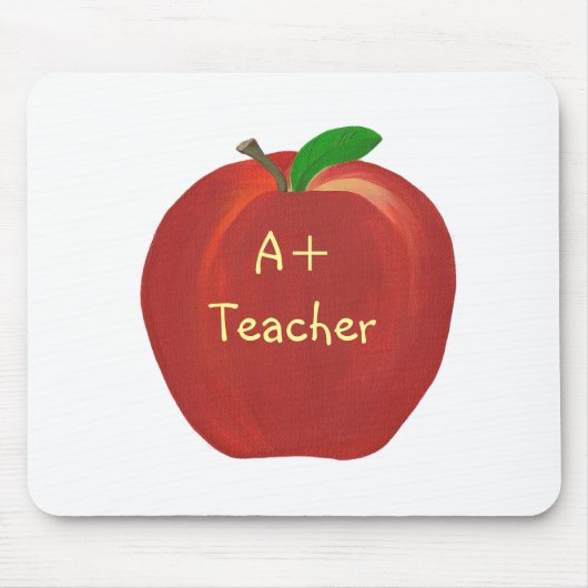 Rote Apfelmalerei, Mousepads für Lehrer (Vorne)