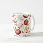 Rote Apfelscheiben Obst Kaffeetasse (VorderseiteRechts)