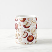 Rote Apfelscheiben Obst Kaffeetasse (Mittel)
