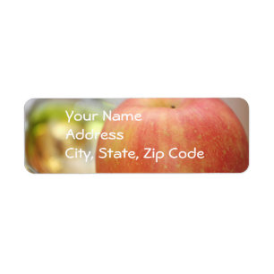 Rote Apple-Adressen-Etiketten