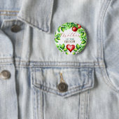 Rote Apple Brautparty Button (Beispiel)