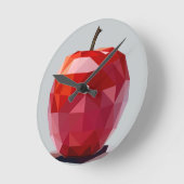 Rote Apple-Küchen-Wanduhr Runde Wanduhr (Winkel)