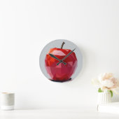Rote Apple-Küchen-Wanduhr Runde Wanduhr (Zuhause)