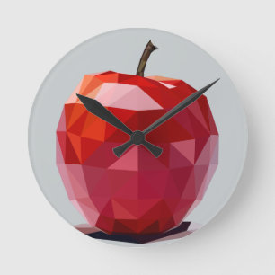 Rote Apple-Küchen-Wanduhr Runde Wanduhr