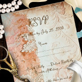 Röte Aqua Barock Spitze RSVP Karte