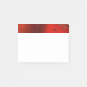 Rote, aqua- und goldfarbene Grunge-Digital-Abstrak Post-it Klebezettel