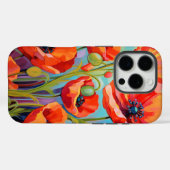 Rote Aquarellmohn Case-Mate iPhone Hülle (Rückseite (Horizontal))