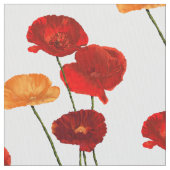 Rote Aquarellmohn Stoff (Nahaufnahme)