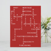 Rote Archäologie und Anthropologie - Kreuzworträts (Stehend Vorderseite)
