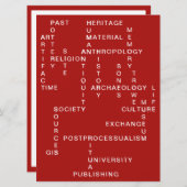 Rote Archäologie und Anthropologie - Kreuzworträts (Vorne/Hinten)