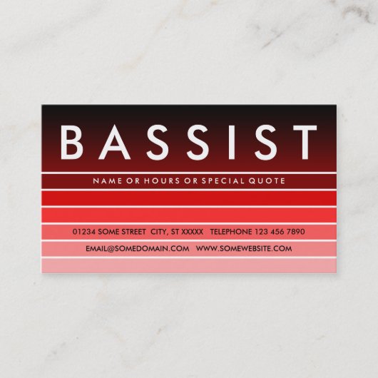 Rote Armbanduhr Visitenkarte (Vorderseite)