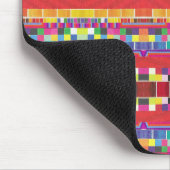 rote Armbanduhren, Streifen und farbige Pixel Mousepad (Ecke)