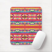 rote Armbanduhren, Streifen und farbige Pixel Mousepad (Mit Mouse)