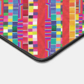 rote Armbanduhren, Streifen und farbige Pixel Schreibtischunterlage (Ecke)