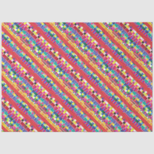 rote Armbanduhren, Streifen und farbige Pixel Seidenpapier