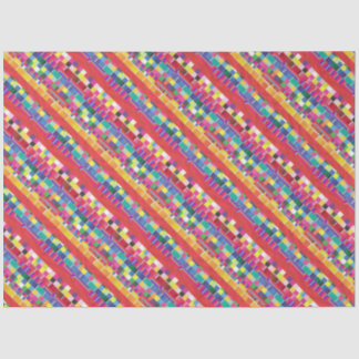 rote Armbanduhren, Streifen und farbige Pixel Seidenpapier