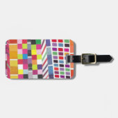 rote Armbanduhren und farbenfrohe Pixel - Gepäckma Gepäckanhänger (Vorderseite horizontal)