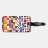 rote Armbanduhren und farbenfrohe Pixel - Gepäckma Gepäckanhänger (Rückseite horizontal)