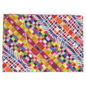 Rote Armbanduhren und farbenfrohe Pixel - Geschenk Große Geschenktüte (Rückseite)