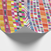 Rote Armbanduhren und farbige Pixel Geschenkpapier (Ecke)