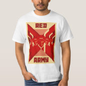 Rote Armee-Hockey-T-Shirt Weiß T-Shirt (Vorderseite)