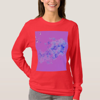 Rote Ärmel in voller Länge T-Shirt