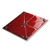 Rote Art Deco Fliese (Seite)