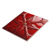 Rote Art Deco Fliese (Seite)