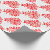 Rote Art Karte von größerem Manchester Geschenkpapier (Ecke)