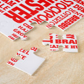 Rote Art Karte von größerem Manchester Puzzle (Seite)