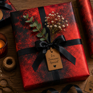 Rote Asche Stille Geschenkpapier Set