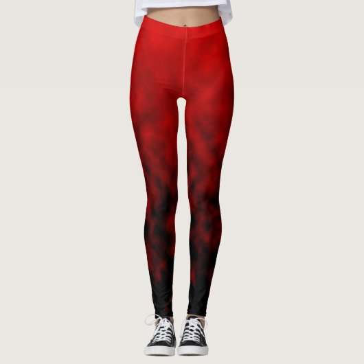 Rote Asche Stille Leggings (Vorderseite)