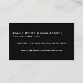 Rote asiatische Tätowierungs-einzigartige Visitenkarte (Rückseite)