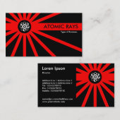 Rote Atomtage Visitenkarte (Vorne/Hinten)