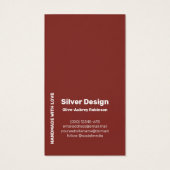 rote Auburn-Wasserfarbenkette - Grafikkarte (Rückseite)