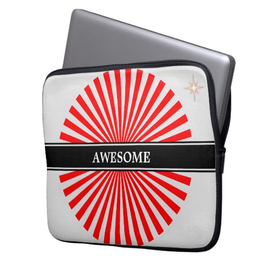 Rote aufgehende Sonnenstrahlen auf silbergrauem Gr Laptopschutzhülle (Vorderseite Links)